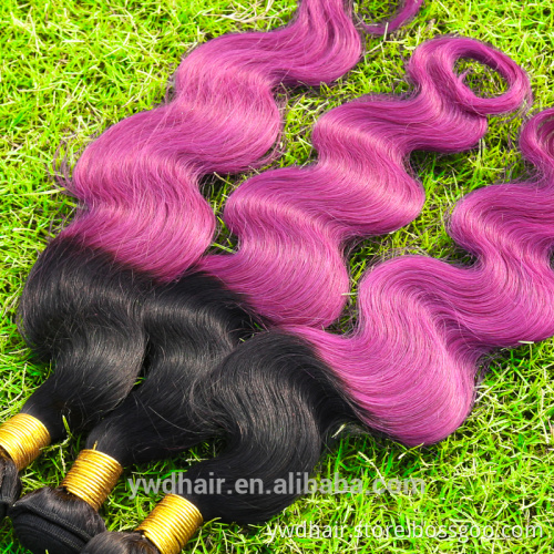 7A Ombre Brazilian Hair Body Wave Two Tone Color Purple Hair Extensions Body Wave Paypal Accept 3 Bundles Free Shipping
